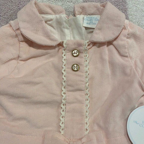 NWT Edgehill Collection corduroy lace trimmed girl dress with bloomer 3M - Picture 3 of 8